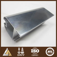 polished silver aluminum profile